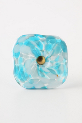 Molten Spectrum Knob, Aqua Swirls