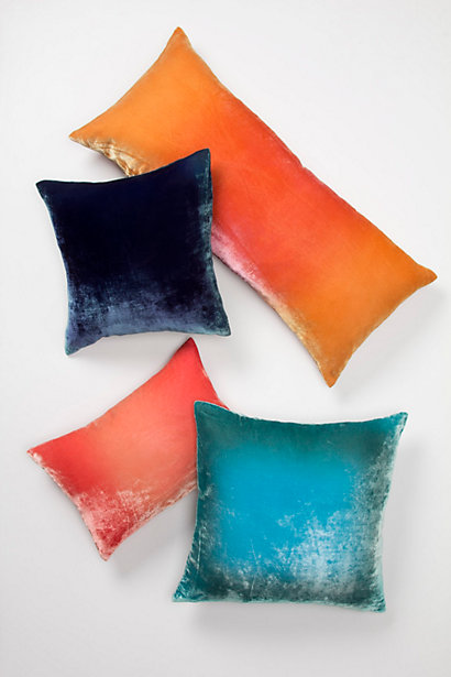 Ombre Velvet Pillows - Anthropologie