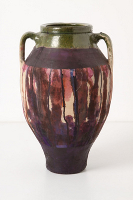 Dripped Olea Pot, Plum