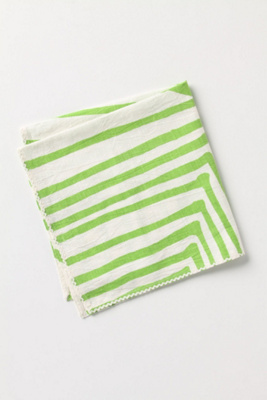 Chit & Chat Napkin, Green Corners