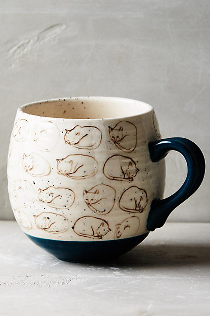 Anthropolgie cat mug