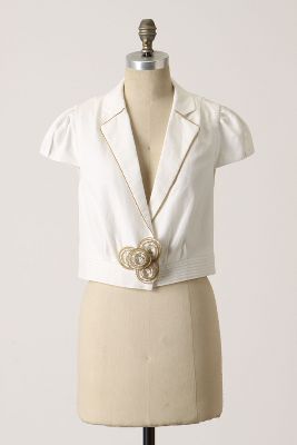 Anthropologie   Zipped Rosettes Jacket  