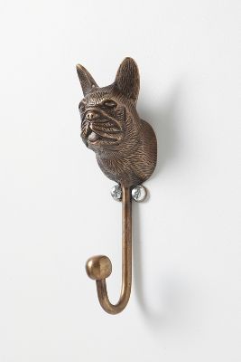 Curious Frenchie Hook   Anthropologie