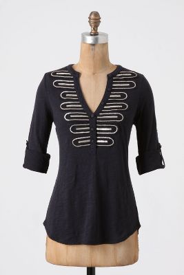 Soldierly Sparkle Top   Anthropologie