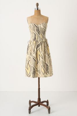 Anthropologie Stippled Deciduous Corset Dress Sz 0,14  