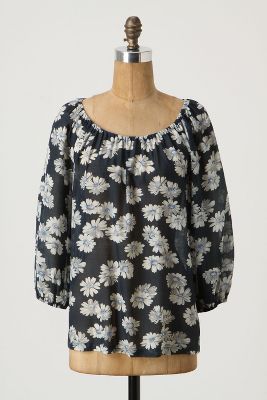 Anthropologie   Blaue Blume Blouse  