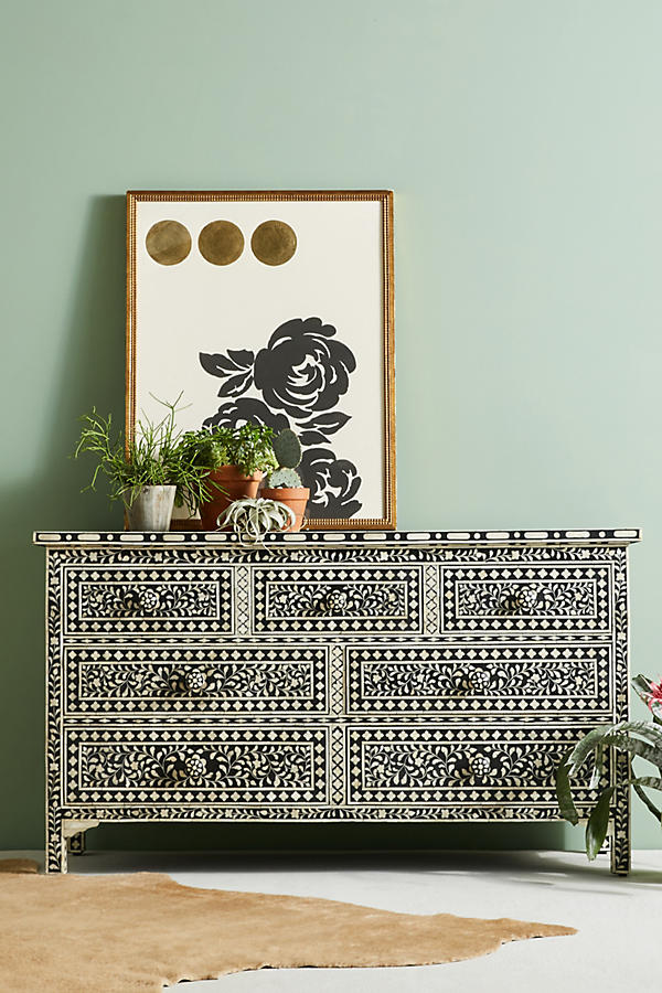 Slide View: 1: Bone Inlay Seven-Drawer Dresser