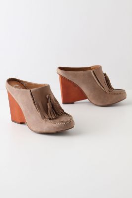 Anthropologie   Towering Tassel Mules  