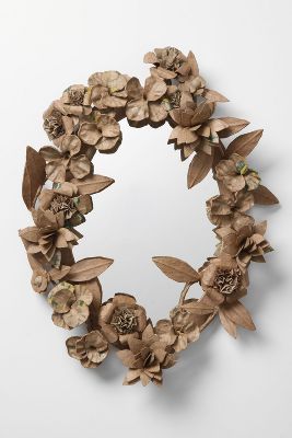 Cattleya Papier Mache Mirror   Anthropologie