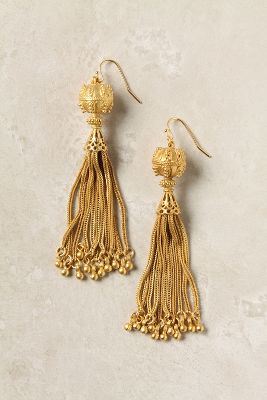 Gilt Coil Danglers   Anthropologie