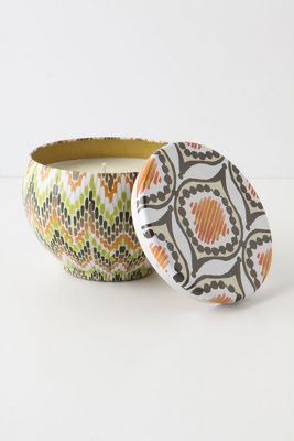 Tapestry Bubble Candle Tin   Anthropologie