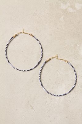 Filament Striped Hoops   Anthropologie