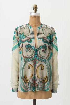 Dappled Sea Blouse   Anthropologie