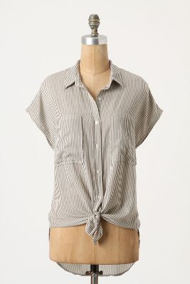 Tie Front Buttondown   Anthropologie