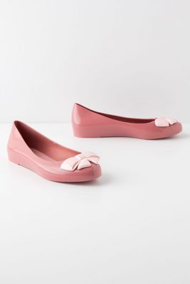 Ribbon Tied Rain Ballerinas   Anthropologie