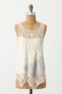 Sheer Patchwork Tank - anthropologie.com