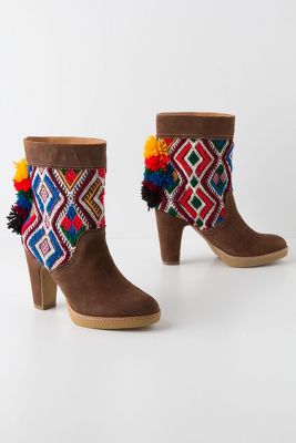 Pom Tapestry Mid-Boots - anthropologie.com