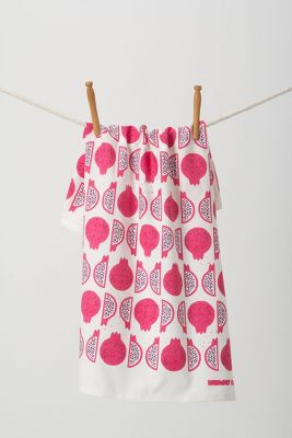 Sliced Pomegranate Dishtowel   Anthropologie