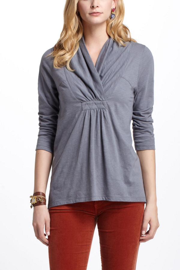 shawl collar tunic sweater