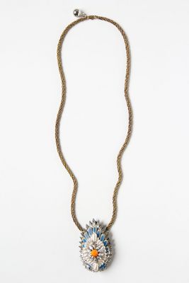 Jeweled Plumes Necklace   Anthropologie