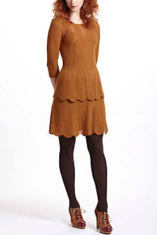 Tiered Pointelle Sweater Dress
