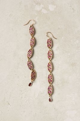 Pave Ruby Earrings   Anthropologie