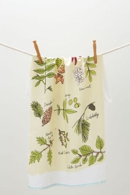 Tree ID Dishtowel   Anthropologie