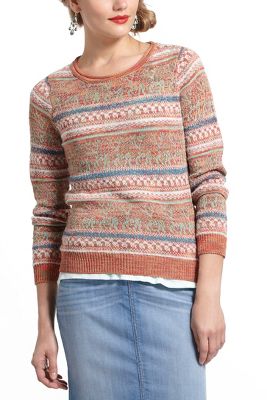 Shimmered Fairisle Sweater   Anthropologie