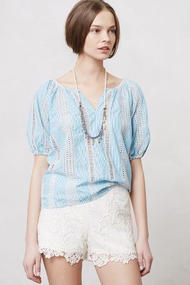 Eyelet Peasant Blouse - anthropologie.com