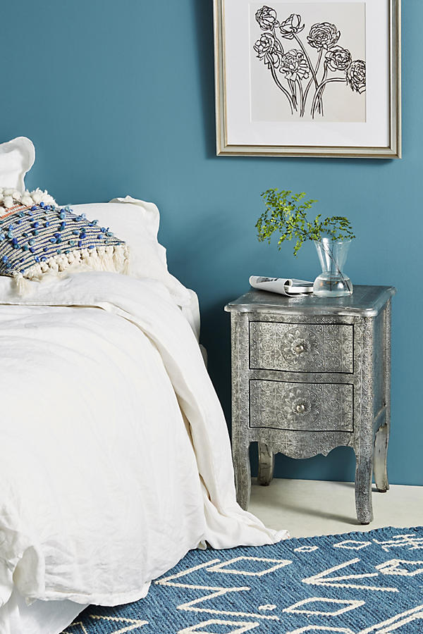 Slide View: 1: Hand-Embossed Nightstand