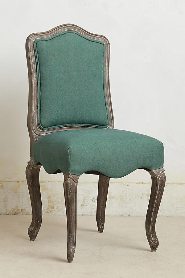 Slide View: 1: Linen Beatrix Dining Chair