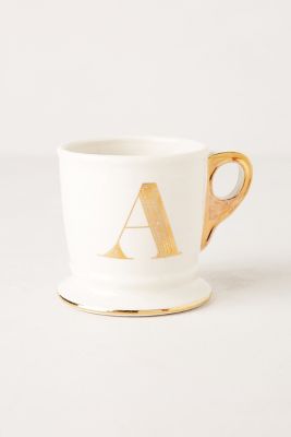 Limited Edition Golden Monogram Mug | Anthropologie