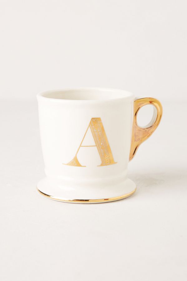 Gold Monogram Mug Anthropologie