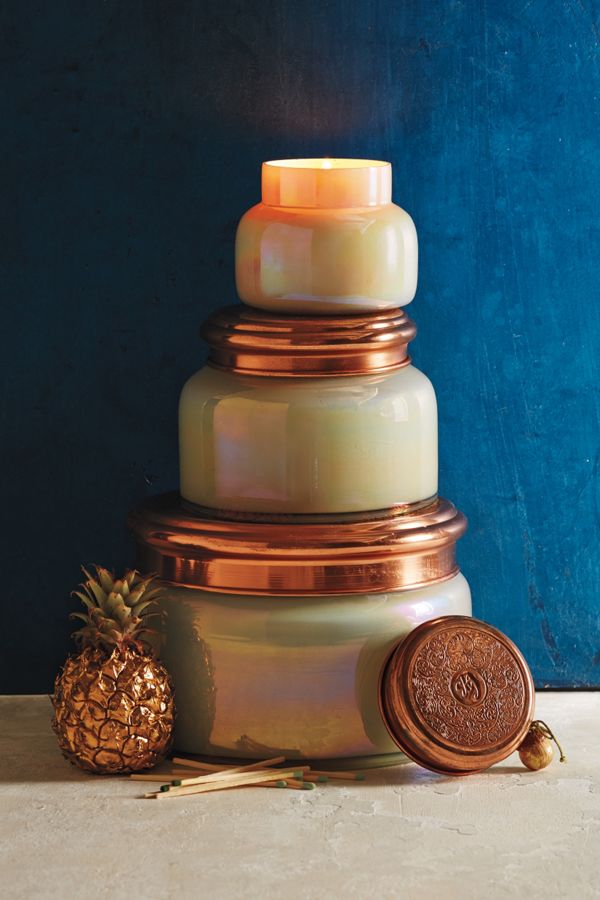 Colossal Capri Blue Mercury Glass Candle | Anthropologie