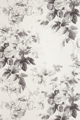 Anthropologie Black And White Floral Wallpaper