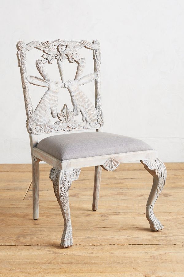 Handcarved Menagerie Rabbit Dining Chair | Anthropologie