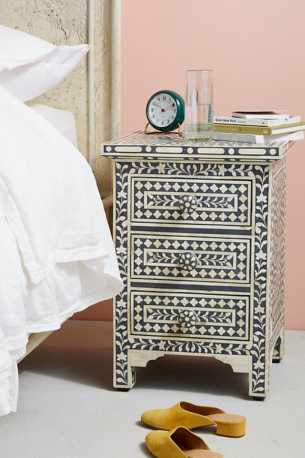 Slide View: 1: Bone Inlay Nightstand