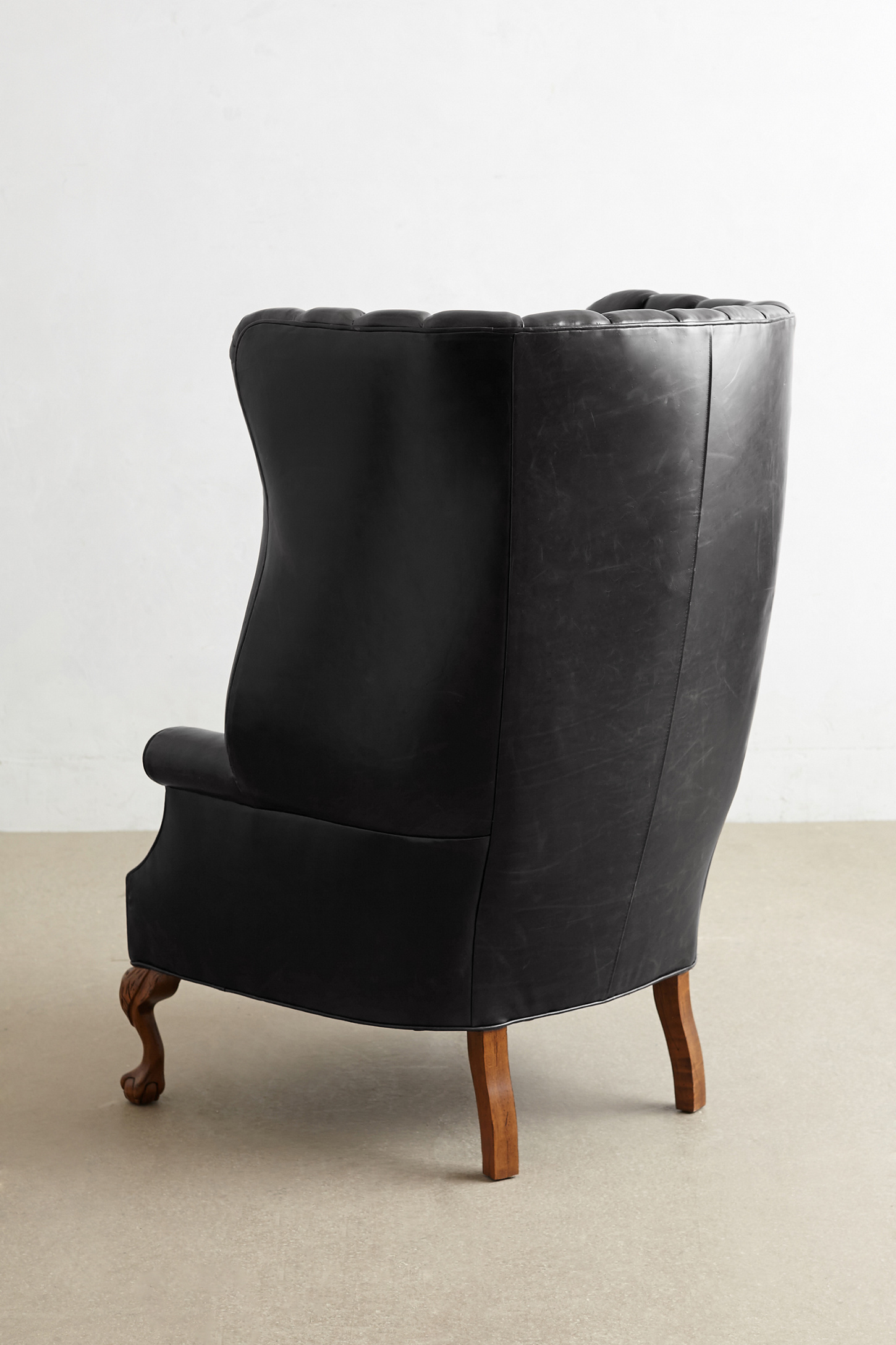 Premium Leather English Fireside Chair | Anthropologie