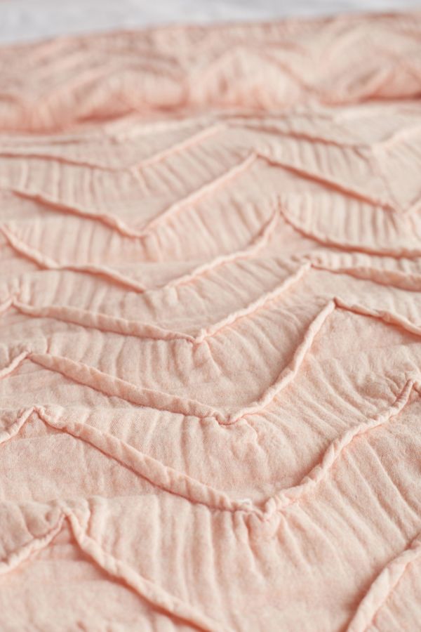 Slide View: 3: Textured Chevron Duvet Cover
