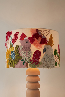 Embroidered Cockatoo Lamp Shade Anthropologie