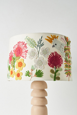 Embroidered Cockatoo Lamp Shade  Anthropologie