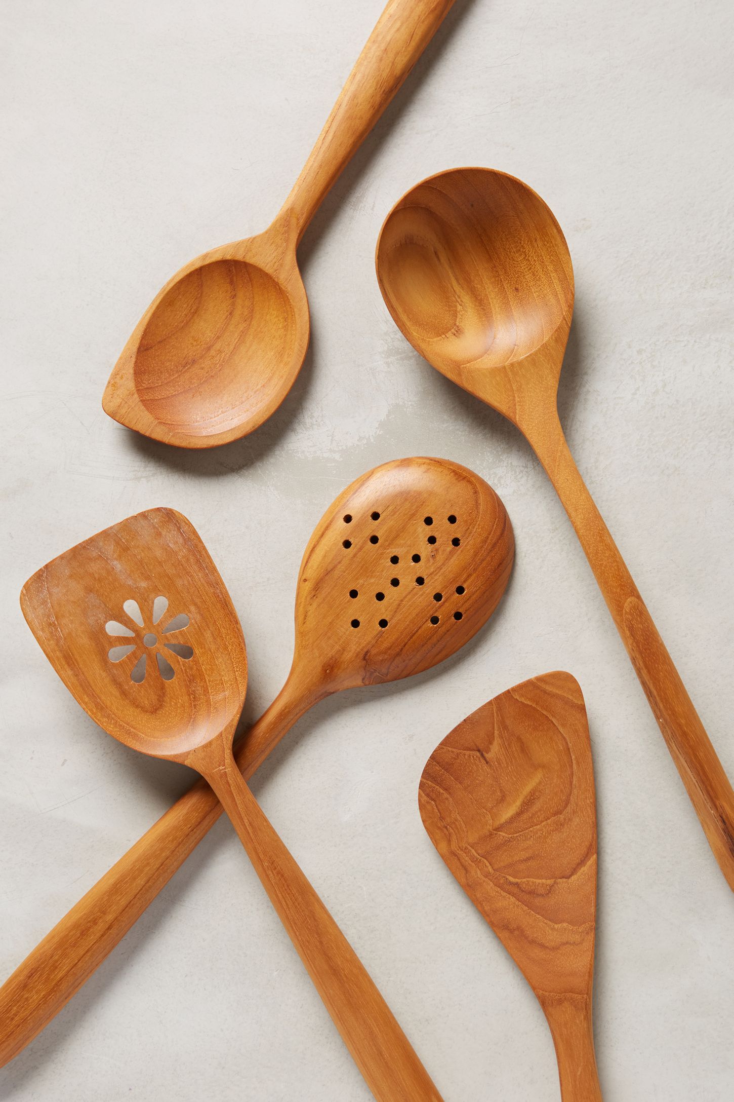 teak utensil set