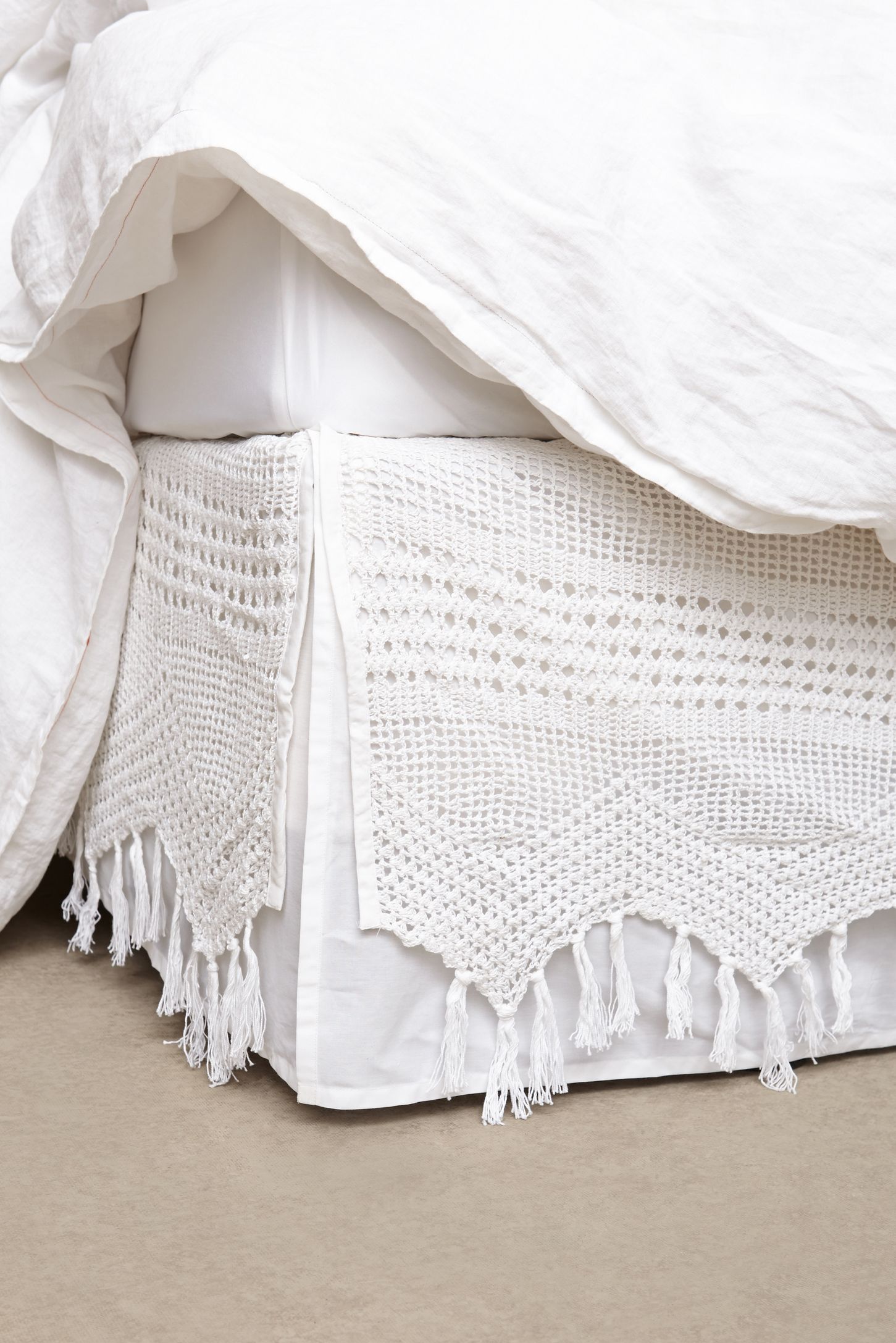 Fringe Crochet Bedskirt Anthropologie