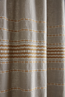 Coyuchi Scallop Striped Shower Curtain Anthropologie