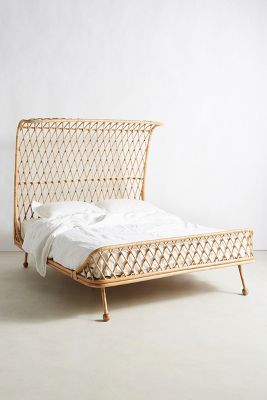 Curved Rattan Bed | Anthropologie