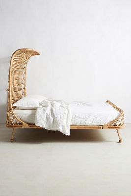 Curved Rattan Bed | Anthropologie