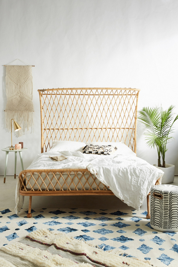 Curved Rattan Bed | Anthropologie