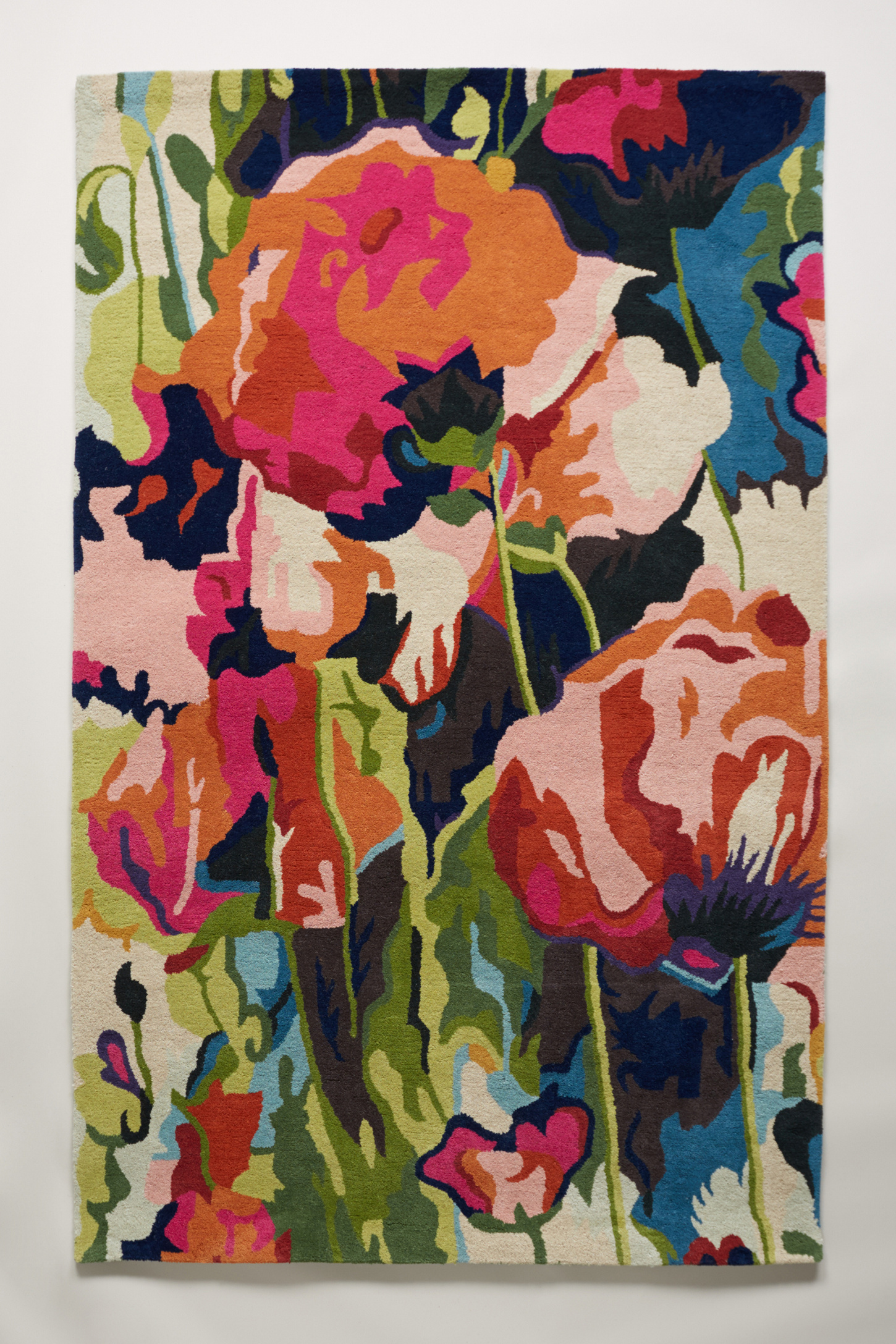 Brilliant poppies rug anthropologie