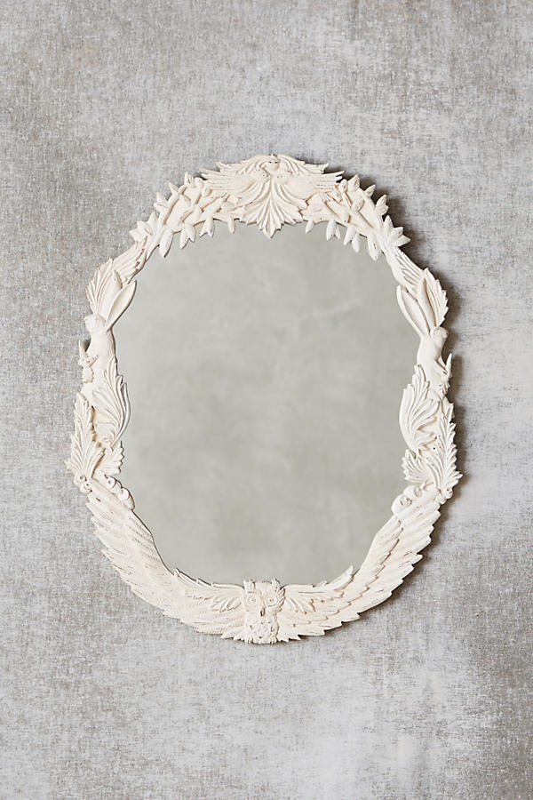 Slide View: 1: Handcarved Menagerie Mirror