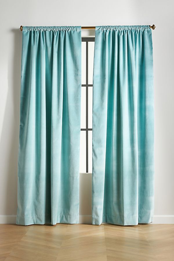 Slide View: 1: Matte Velvet Curtain